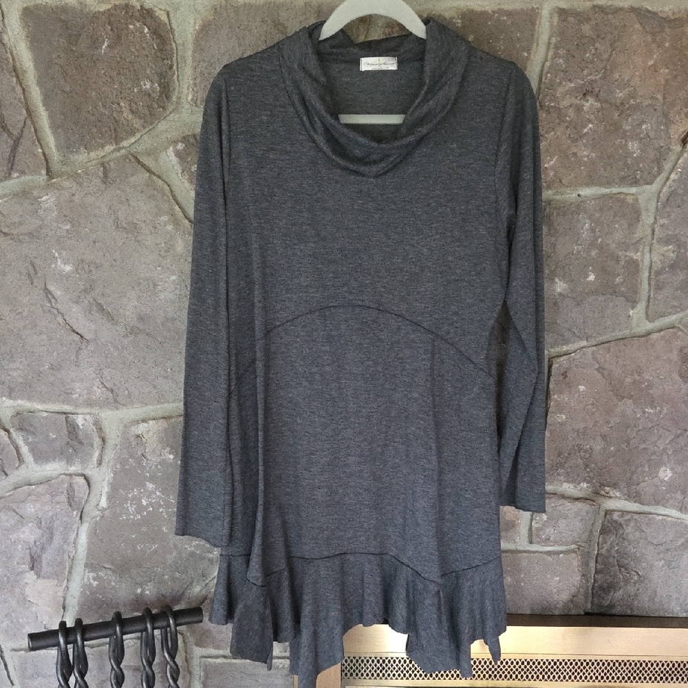 Vine Street Apparel Gray Long Sleeve Dress